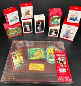 lot 297 image: Vintage Lot of HALLMARK Keepsake Ornaments Including Barbie, Rudolph, Wizard of Oz & More