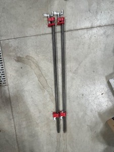 lot 232 image: Tall PIPE CLAMPS w 50 Span on a 56 Pipe - Qty 2