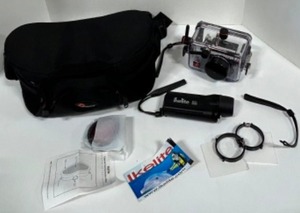 lot 256 image: IKELITE Camera Watertight CASE Body for Underwater Scuba Diving Snorkeling, Lenses, Fanny .Bag & Flashlight