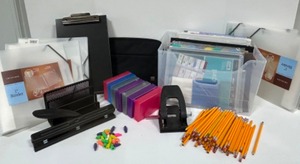 lot 261 image: Brand New OFFICE Items Including Storage, Card Holders, Folders, 3 Ring Binders, Hole Punch and More
