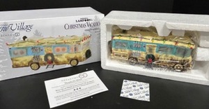 lot 284 image: Dept 56 COUSIN EDDIES RV Christmas Vacation National Lampoons GRISWOLD New in Box & RV Camper Dishtowel
