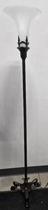lot 301 image: Vintage Torchiere Floor Lamp