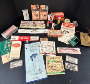 lot 329 image: Antique & Vintage FISHING Items Many New in Original Packaging