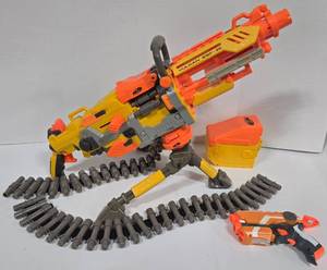 lot 370 image: NERF N-Strike Vulcan EBF-25 & Firestrike Elite Dart Guns