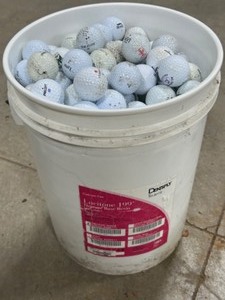 lot 394 image: BUCKET of BALLS Huge Lot of Golf Balls In a Bucket #1