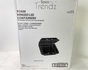lot 470 image: Black Foam Takeout Containers (150 Count)