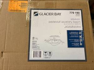 lot 76 image: Glacier Bay Pedestal Lavatory Basin