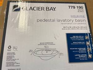 lot 77 image: Glacier Bay Pedestal Lavatory Basin