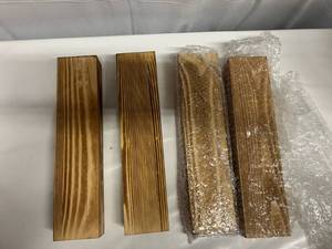 lot 9 image: 4 Pack Wood Wall Planters-appox 12