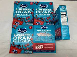 lot 80 image: 5x 5-1oz Packs Ocean Spray Blueberry Cran Snack Medley