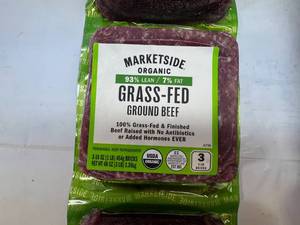 lot 34 image: B. 3x 1lb Grass-Fed Ground Beef 93%7%