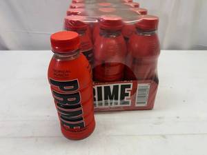 lot 120 image: P. 12x 16.9oz Prime Hydration Drink-Tropica Fruit