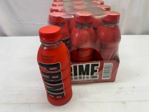 lot 121 image: P. 12x 16.9oz Prime Hydration Drink-Tropica Fruit