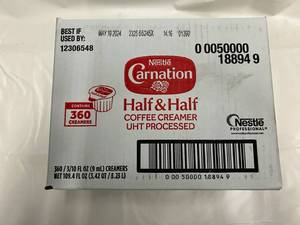 lot 411 image: 360x Carnation Half & Half Coffee Creamer