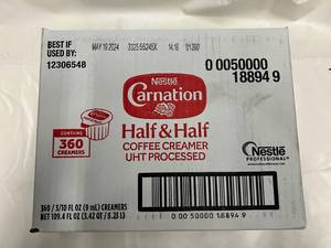 lot 413 image: 360x Carnation Half & Half Coffee Creamer