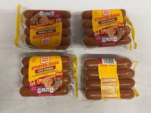 lot 376 image: E. 4x 8ct pkgs Stuffed Chilli Cheese Dogs-Oscar Meyer