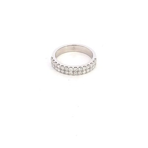 lot 1 image: 14K White Gold Natural Diamond Band
