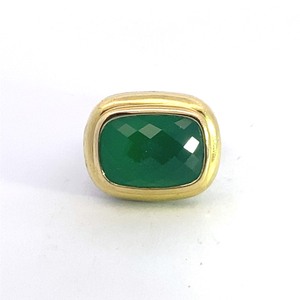 lot 7 image: David Yurman Emerald Sculpted Cable Ring