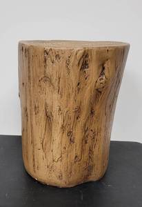 Fun Plaster Tree Stump Log Table Plant Stand
