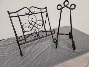 Pair of Iron Display Easel and Book Mount