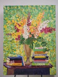 SIGNED Fine Art Impressionist Still Life - Bjorn Meisner - Spring Reading