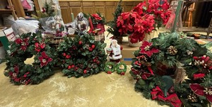 Poinsettias and Holiday Decor