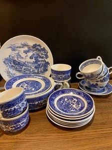 Burleigh and Willow Pattern dishware