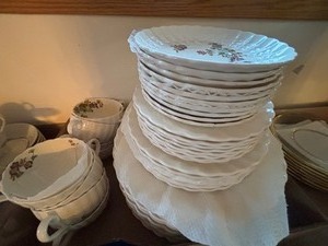 Vintage Copeland Spode England Wicker Lanes China Set
