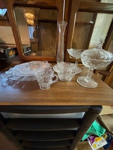 Vintage Cambridge Rose Point Crystal