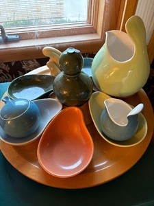 Redwing Pottery Lazy Susan and more