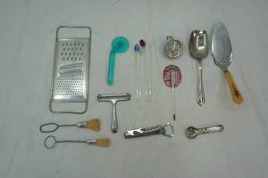 lot 72 image: vintage kitchen utensils