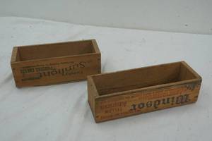 lot 161 image: 2 wooden cheese crate