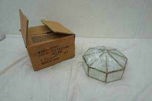lot 164 image: NEW and complete hexagonal light fixture