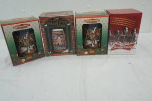 lot 189 image: collectible Budweiser Steins 4 ct