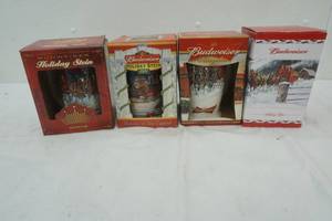 lot 192 image: collectible Budweiser Steins 4 ct