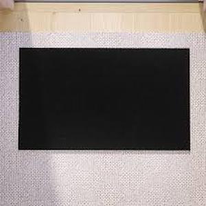 lot 11 image: Flash Furniture Harbold 18 x 30 IndoorOutdoor Solid Natural Coir Doormat with Non-Slip Backing-black