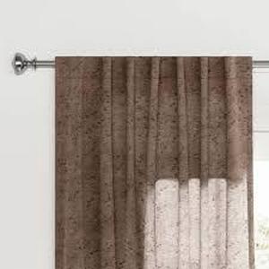 lot 38 image: 1pc Light Filtering Textural Boucle Window Curtain Panel - Threshold-54 x 84