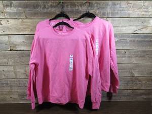 lot 60 image: Set of 3 Fruit of the Loom Ladies Sweatshirts-Pink-2XL