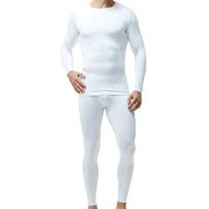 lot 120 image: Set of Mission Ridge Mens Premium Thermal Top & Bottom-White-XL
