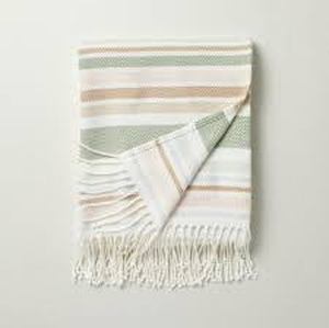 lot 174 image: HEARTH & HAND Woven Throw Blanket - Striped Multicolor(50 X 60)