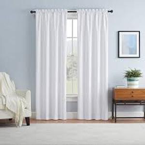 lot 180 image: 1pc Blackout Braxton Thermaback Window Curtain Panel - Eclipse-42W x 84L-White