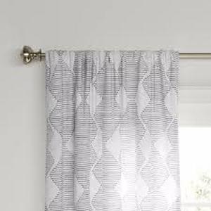 lot 183 image: 1pc 54x84 Sheer Clipped Curtain Panel Radiant Gray - Threshold