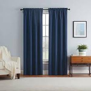 lot 188 image: 1pc Blackout Braxton Thermaback Window Curtain Panel - Eclipse-42W x 63L-Blue