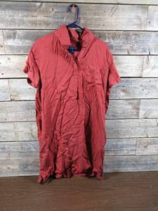 lot 199 image: Gap Womens Knee Length Relaxed Fit Lightweight T-Shirt Dress (Claret Red, XL)