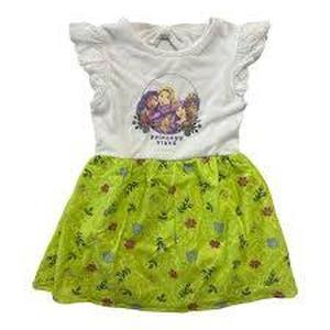 lot 203 image: Disney Princess Toddler & Girls Jersey Top & Eyelet Skirt Graphic Print Dress (Princess Vibes, 2T)