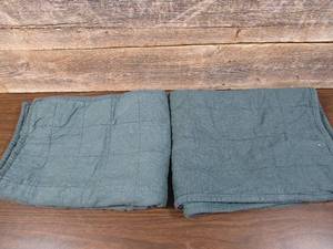 lot 193 image: Set of 2 Standard Space Dyed Cotton Linen Sham - Threshold Woven Zipper Closure, OEKO-TEX Certified-Green