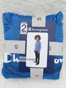 lot 231 image: Champion Boys Heavyweight 2 Piece Hoodie & Jogger set-45-Blue