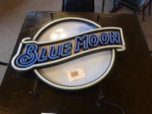 lot 52 image: Blue Moon Neon Sign