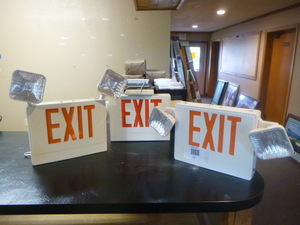 lot 75 image: 3 Exit Lights