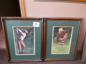 lot 80 image: 2 Framed Golf Prints